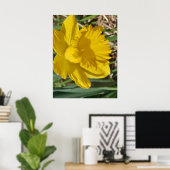 Affiche de fleur jaune (Bureau à domicile)
