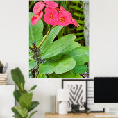 Affiche de fleur rose (Bureau à domicile)
