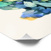 Affiche de fleurs à l'aquarelle avec citation (Coin)