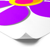 Affiche de fleurs colorées lumineuses (Coin)