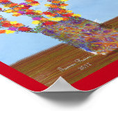 Affiche de fleurs de couleur arc-en-ciel (Coin)