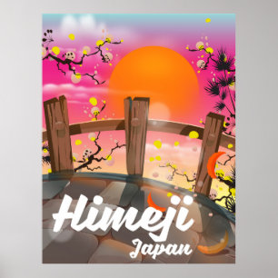 Affiche de fleurs de Himeji Japon.