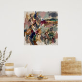 Affiche de fleurs de jardin abstrait (Cuisine)