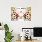 Affiche de fleurs de vacances modernes (Bureau à domicile)