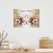 Affiche de fleurs de vacances modernes (Cuisine)