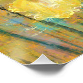 Affiche de fleurs d'iris jaune (Coin)