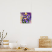Affiche de fleurs d'iris Peinture d'iris (Cuisine)