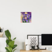 Affiche de fleurs d'iris Peinture d'iris (Bureau à domicile)