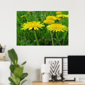 affiche de fleurs jaunes d'été (Bureau à domicile)