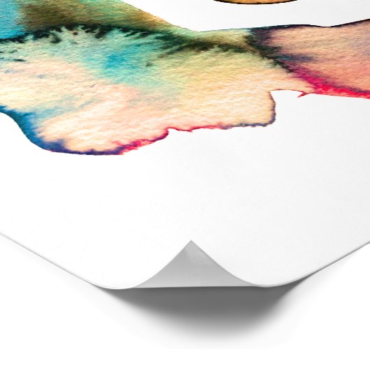 Affiche de fleurs moderne à l'aquarelle dessinée à (Coin)