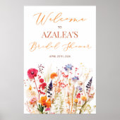 Affiche de fleurs sauvages colorées (Devant)