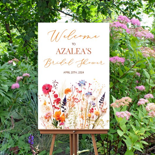 Affiche de fleurs sauvages colorées