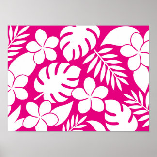 Affiche de fleurs tropicales pour coloriage et déc