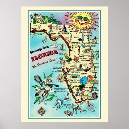 Affiche de Floride 24x32 (Devant)