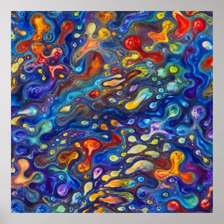 Affiche de Fluid Art Arc-en-ciel