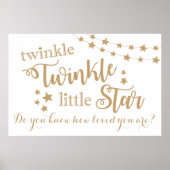 Affiche de fond en or scintillant Twinkle Twinkle  (Devant)