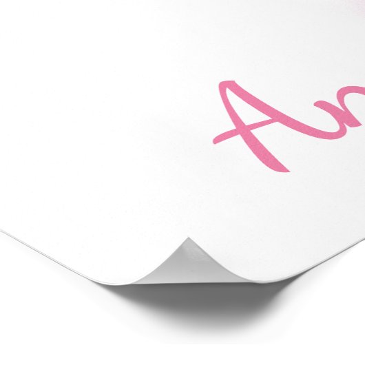 Affiche de fond pour fête d'anniversaire licorne (Coin)