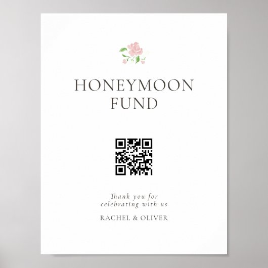 Affiche de fonds de lune de miel de mariage chic b (Devant)