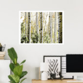 Affiche de forêt de bouleaux PixDezines (Bureau à domicile)