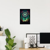 Affiche de forêt mandala psychédélique | Tripant 1 (Bureau à domicile)