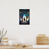 Affiche de forêt mandala psychédélique | Trippy 3 (Cuisine)