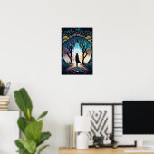 Affiche de forêt mandala psychédélique | Trippy 3 (Bureau à domicile)