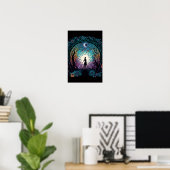 Affiche de forêt mandala psychédélique | Trippy 4 (Bureau à domicile)