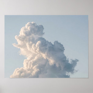 Affiche de formation de nuage blanc ciel bleu natu