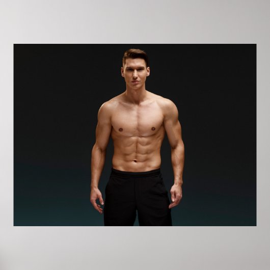 Affiche de forme physique masculine athlétique (Devant)