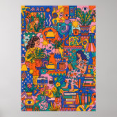 Affiche de formes abstraites en terracotta | Déco (Devant)