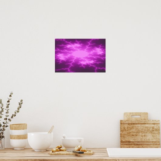 Affiche de fractale de méga éclair (Cuisine)