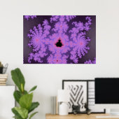 Affiche de frondes roses (Bureau à domicile)