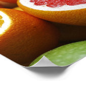 Affiche de fruits d'agrumes orange sanguin (Coin)