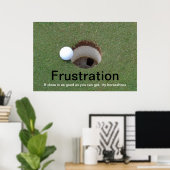 Affiche de frustration du golf (Bureau à domicile)