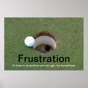 Affiche de frustration du golf