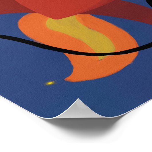 Affiche de fusée spatiale pour enfants (Coin)