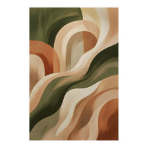Affiche de galerie d'art mural abstrait en terre c