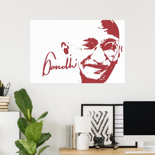 Affiche de Gandhi (Bureau à domicile)