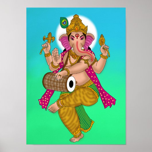 Affiche de Ganesha dansant (Devant)
