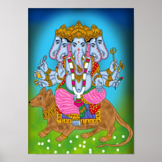 Affiche de Ganesha pour décoration murale (Devant)