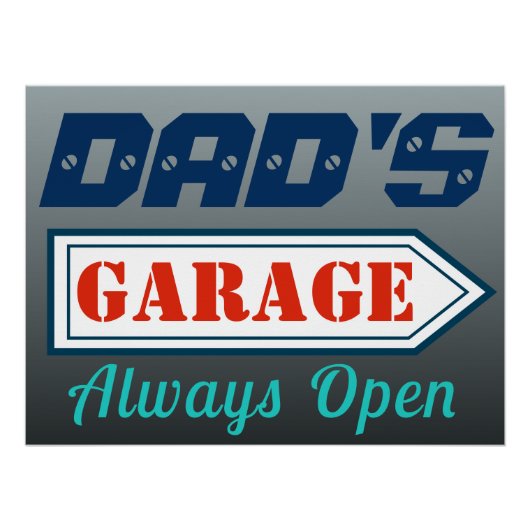 Affiche de garage brillante (Devant)