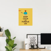 Affiche de garde calme et fondue (Bureau à domicile)