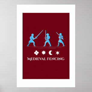 Affiche de gardes de chevalier minimal - Escrime M