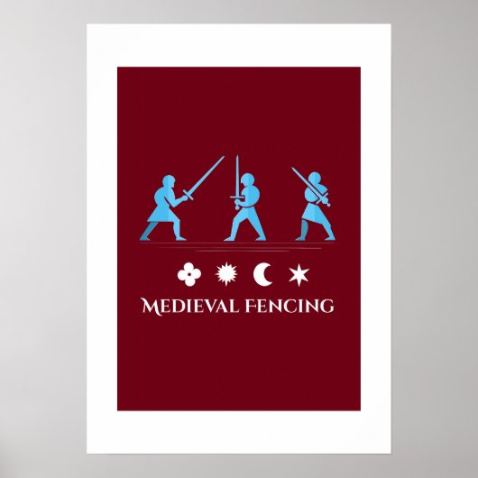 Affiche de gardes de chevalier minimal - Escrime M (Devant)