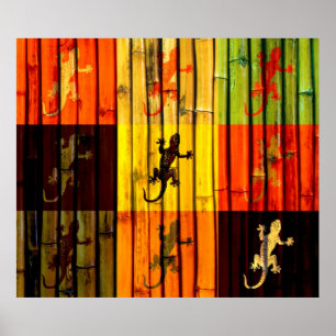 Affiche de Geckos d'art de bruit