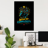 Affiche de génie de contrôle de complexité câblée (Bureau à domicile)