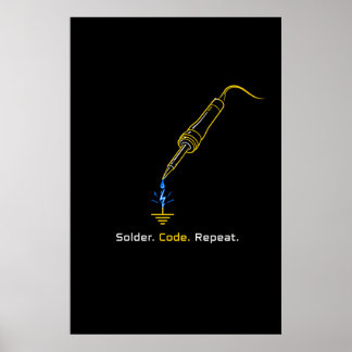 Affiche de génie logiciel incorporé Solder Code Re