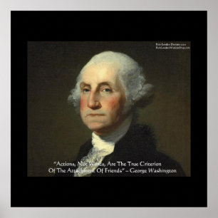 Affiche de George Washington "Actions pas mots"