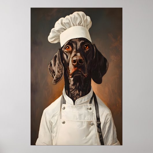 Affiche de German Shorthaired Pointer au chapeau d (Devant)