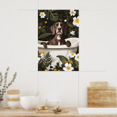 Affiche de German Shorthaired Pointer dans une bai (Cuisine)